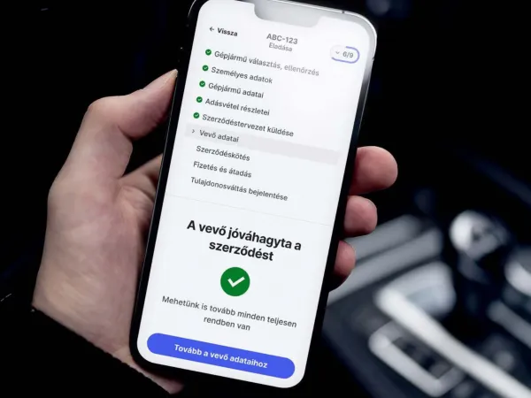 Mostantól mobilappból is intézhető a gépjármű adás-vétel