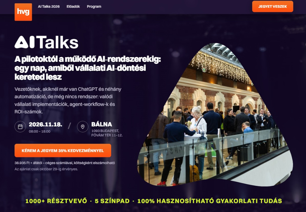 HVG AI Talks 2026 üzleti konferencia Budapesten